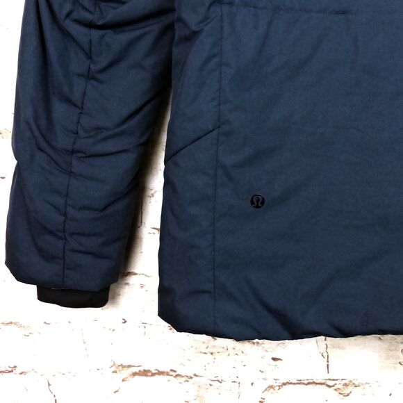 Lululemon Jacket Men S Navy Blue Goose Down Puffer Feather Insulated Retro Y2K - Picture 14 of 16